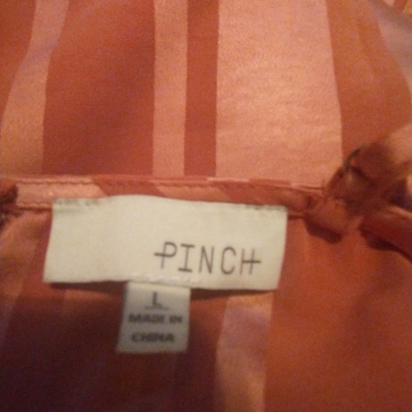 Pinch Striped Midi Dress in Shimmery Peach Tones - Picture 8 of 8